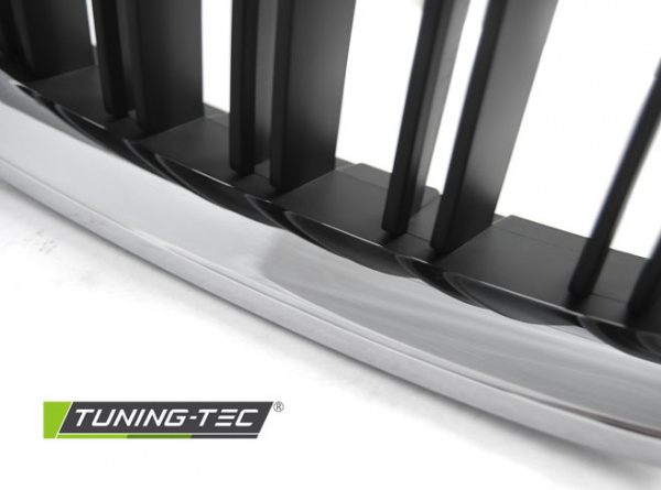 Upgrade Sportgrill Nieren für BMW 5er F10/F11 Limousine/Touring 10-16 chrom/schwarz in Doppelsteg Design